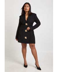 Boohoo - Plus Trim Detail Blazer Dress - Lyst