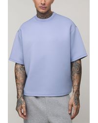 BoohooMAN - Tall Oversized Boxy Bonded Scuba T-Shirt - Lyst