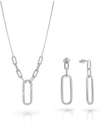 Orphelia - 'Essence' 925 Sterling Set: Necklace + Earrings - Lyst