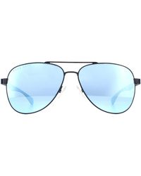 BOSS - Classic Aviator Matte Mirror Sunglasses, Metal - Lyst