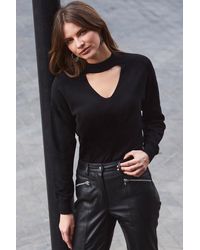 Sosandar - Keyhole Detail Fine Knit Jumper - Lyst
