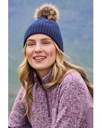 Mountain Warehouse - 'Florence' Pom Pom Beanie Warm Cosy Outdoors Winter Hat Viscose - Lyst