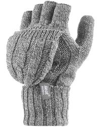 Heat Holders - Thermal Converter Fingerless Cable Knit 2.3 Tog Gloves - Lyst