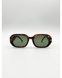 SVNX - Oval Sunglasses With Wide Arm - Lyst