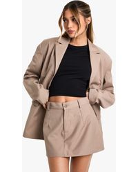 Boohoo - Woven Tailored Mini Skirt - Lyst