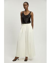 Karen Millen - Soft Tailored Wide Leg Trouser - Lyst