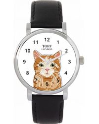 Toff London - Tlws-33722 Ladies Ginger Tabby Cat Watch - Lyst