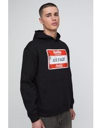 BoohooMAN - Coca Cola Ice Cold Oversized License Print Hoodie - Lyst