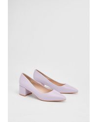 Good for the Sole - Rebecca Faux Leather Block Heel Court Shoes - Lyst