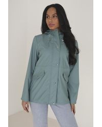 Brave Soul - Pale 'Saffy' Hooded Rain Mac Pu - Lyst
