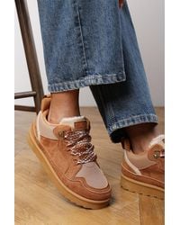 Where's That From - Wheres 'Darcy' Suede Lace-Up Trainers With Chunky Sole And Mesh Panel - Lyst