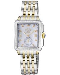 Gv2 - Bari Swiss Quartz Diamonds Mother Of Pearl Dial Two Tone Stainless Steel Watch - Lyst