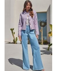 Sosandar - Lilac Boucle Collared Jacket - Lyst