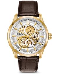 Bulova - Automatic / Wilton Watch 97A138 Leather - Lyst