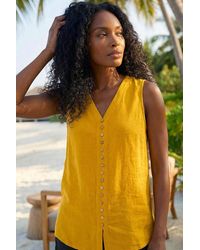 Roman - Sleeveless Button Detail Vest - Lyst