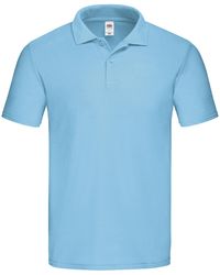 Fruit Of The Loom - Original Pique Polo Shirt (Sky) Cotton - Lyst