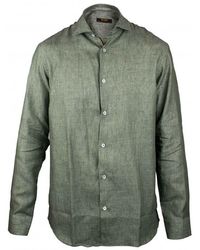 Moorer - Overhemd Kaki - Lyst