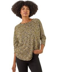 Roman - Spot Print Snit Jersey Top - Lyst