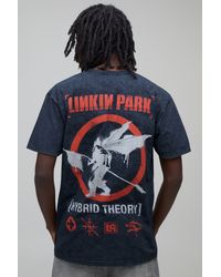 BoohooMAN - Oversized Linkin Park Acid Wash License Print T-Shirt - Lyst