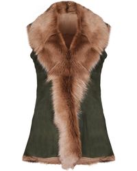 Infinity Leather - Toscana Sheepskin Long Gilet-Sorocaba - Lyst
