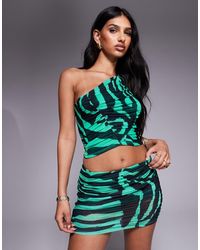 AFRM - Power Mesh Mini Skirt Co-Ord - Lyst
