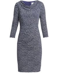 Gina Bacconi - Bailey Printed Jersey Cowl Neck Dress - Lyst