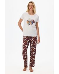Penti - Best Vacation Cat Print Short Sleeve Pajama Set - Lyst