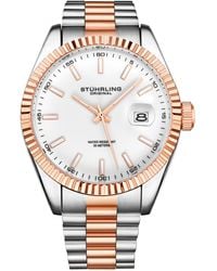 Stuhrling - Lineage Two-Tone Bracelet Wrist Watch - Lyst