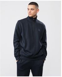 BOSS - Zetrust 1/4 Zip Sweatshirt - Lyst