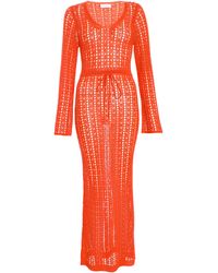 Quiz - Crochet Maxi Dress - Lyst
