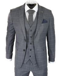 Paul Andrew - Suit 3 Piece Check Vintage Retro Smart Wedding Classic Tailored Fit - Lyst