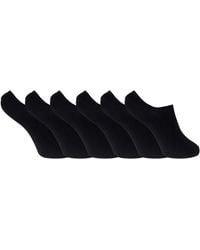 Sock Snob - 6 Pack Ladies Bamboo Liner Ankle Socks With Grip - Lyst