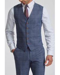 Antique Rogue - Sleeveless V-Neck Plain Slim Fit Suit Waistcoat - Lyst