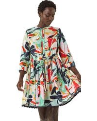 Roman - Abstract Print Button Shirt Dress - Lyst