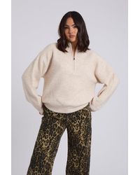 Urban Bliss - Ribbed Half Zip Jumper - Lyst
