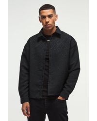 BoohooMAN - Oversized Leopard Jacquard Overshirt - Lyst