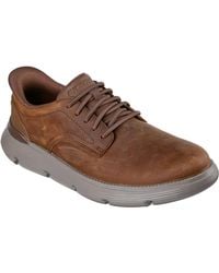 Skechers - Garza Duran Leather Lace-Up Shoes - Lyst