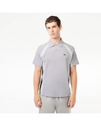 Lacoste - Cotton Mini-Pique Colourblock Polo Shirt - Lyst