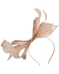 SVNX - Bow Shaped Fascinator With Sinamay Curls & Feathers - Lyst