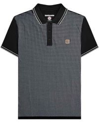 Lambretta - Houndstooth Big & Tall Polo Shirt /Iron) Cotton - Lyst