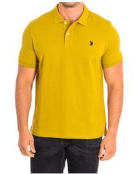 U.S. POLO ASSN. - King Short Sleeve With Contrast Lapel Collar 61423 Man Cotton - Lyst