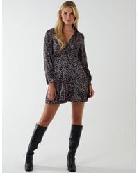 Blue Vanilla - Wrap Bust Mini Shirt Dress - Lyst