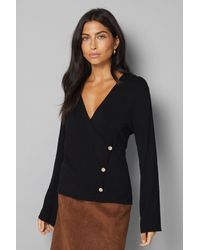 Wallis - Wrap Front Jumper - Lyst