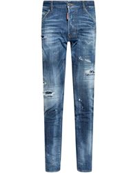 DSquared² - Cool Guy Jean Blue Versterkte Jeans Met Gescheurde Wassing - Lyst