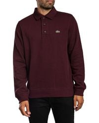Lacoste - Polo Shirt Met Lange Mouwen Van Geribbeld Katoen - Lyst