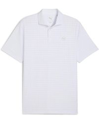 PUMA - Mattr Houndstooth Short Sleeve Performance Polo Shirt - Lyst