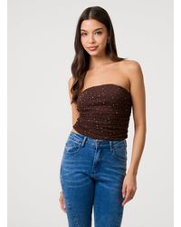 Pink Vanilla - Diamante Bandeau Top - Lyst