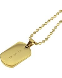 The Jewellery Stockroom - Plated Stainless Steel Dad Dogtag Necklace - Lyst