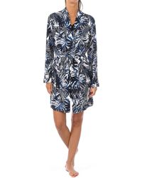 Kisses&Love - Cross 3/4 Sleeve Robe With Drawstring Closure 2117 - Lyst