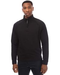 C.P. Company - Collectie Light Fleece Sweatshirt Met Halve Rits In Zwart - Lyst
